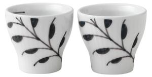 Royal Copenhagen - Black Fluted Mega Äggkopp 5 cm 2 st - Äggkoppar - Karen Kjældgård-Larsen