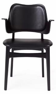 Warm Nordic - Gesture BS Prescott 207, Black - Matstolar - Hans Olsen - Svart - Läder/Trä/Skum