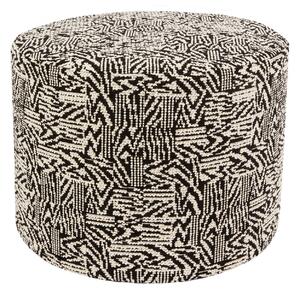 Missoni Home - Noise Cylindrical Pouf 30 x 40 cm 601 Black/White - Sittpuffar - Svart - Textilmaterial