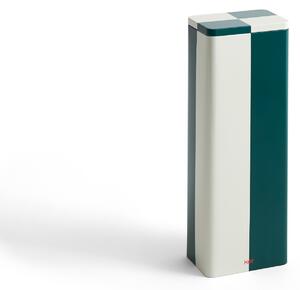 HAY - Tin Container Slim Green and off-white - Korgar och lådor - Svart