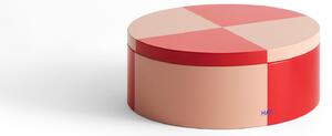 HAY - Tin Container Round Red and soft pink - Korgar och lådor - Svart