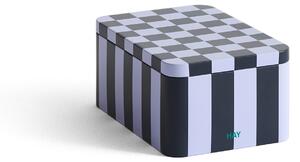 HAY - Tin Container Small Dark blue and lavender - Korgar och lådor - Svart