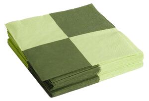 HAY - Pattern Napkins Dinner Light Green And Dusty Green L Check - Servetter och tillbehör
