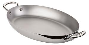 Mauviel - Oval Pan Cook Style Steel - 30 cm - Stekpannor - Silver