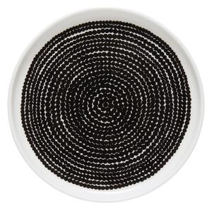 Marimekko - Räsymatto tallrik 13,5 cm, white, black - Assietter - Sami Ruotsalainen - Svart,Vit