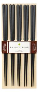 Kawai - Kawai Plain Wood Chopsticks Black - Set of 5 - Övriga bestick