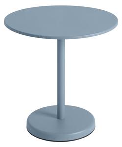 Muuto - Linear Steel Café Table Ø 70 h: 73 cm - Pale Blue - Balkong- och cafébord - Thomas Bentzen - Svart,Blå - Metall