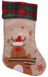 Holly Jolly Christmas Julstrumpa med ren - 42cm