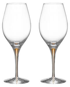 Orrefors - Intermezzo Balance Vinglas Guld 44 cl 2-Pack - Vinglas - Erika Lagerbielke - Guld