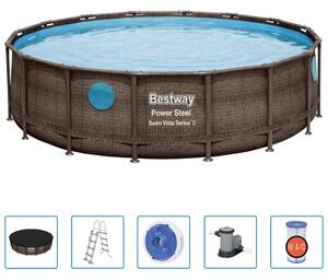 Bestway Pool med tillbehör Power Steel 488x122 cm