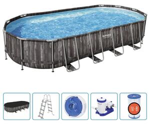 Bestway Pool med tillbehör oval 7,32x3,66x1,22 m