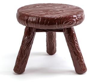 Seletti - Milk Fibreglass Stool 43 x 43 cm H 35 cm - Brown - Pallar - Studio Job - Brun - Glas