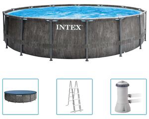 INTEX Pool med tillbehör Greywood Prism Frame Premium 457x122 cm