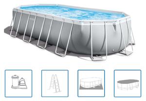 INTEX Pool med tillbehör Prism Frame oval 610x305x122 cm 26798GN