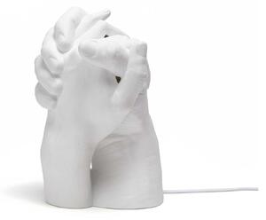 Seletti - Porcelain Lamp “With Me” 21,6 x 17,5 cm H 32 cm - Bordslampor - Marcantonio Raimondi Malerba - Vit