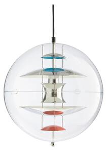 Verpan - VP Globe Pendant Ø28 cm Chrome/Red/Blue - Pendellampor - Verner Panton - Röd,Blå