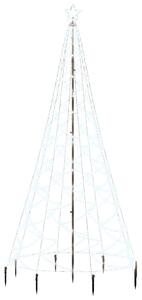 Julgran med metallstång 500 LEDs kallvit 3 m
