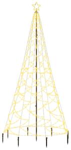 Julgran med metallstång 500 LED varm vit 3 m