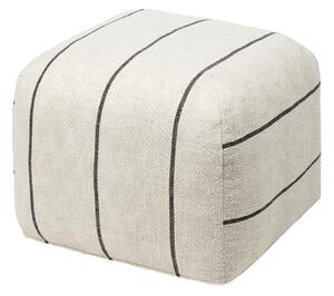 BROSTE COPENHAGEN Sigrid sittpuff, fyrkantig - ljusbeige och svart