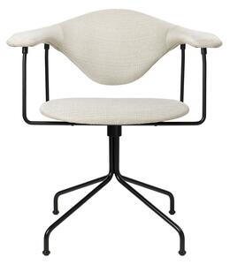 Gubi - Masculo Meeting Chair - Fully Upholstered, Swivel base, PG. B Dedar, Eero Special FR 106 - Kontorsstolar - GamFratesi - Beige,Svart - Textilmaterial