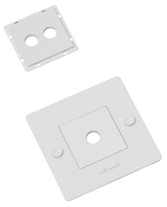 Buster + Punch - EU 1G Wall Plate Horiztonal With Infills - White - Övriga belysningstillbehör - Vit