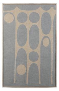 ZUIVER Galaxy-bild, rektangul&aumlr - beige/bl&aring bomull och naturligt mangotr&auml