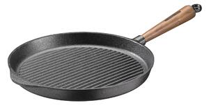 Skeppshult - Grillpanna 28 cm med Valnötshandtag - Stekpannor - Svart
