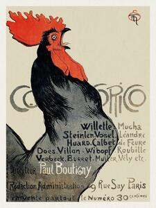 Konsttryck Cocorico, Vintage Rooster (French Chicken Poster) - Théophile Steinlen, (30 x 40 cm)