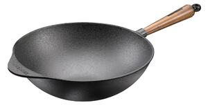 Skeppshult - Wok 32 cm 4,5 L med Valnötshandtag - Stekpannor - Svart