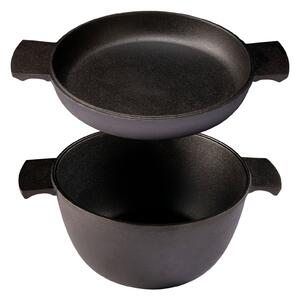 Skeppshult - Grytstapel 2 Delar - Gryta 3,0 Liter + Omelettpanna 23 cm - Grytor och kastruller - Torkel Dahlstedt - Svart