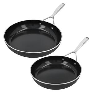Demeyere - Alu Plus 3 Ceraforce, Set med stekpannor Ø - 24 cm & 28 cm - Stekpannor - Svart