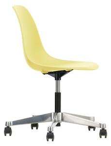 Vitra - Eames RE Plastic Chair PSCC 92 Citron, Castors Soft - Kontorsstolar - Charles & Ray Eames - Gul