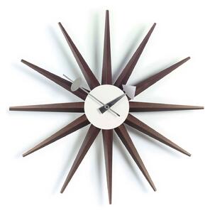 Vitra - Sunburst väggklocka Valnöt - Klockor - George Nelson - Träfärgad