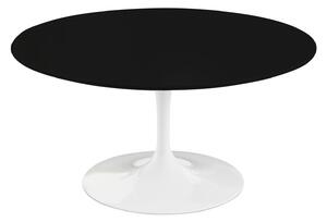 Knoll - Saarinen Round Table - Soffbord, Vitt underrede, skiva i Svart laminat, H: 39, Ø 91 - Soffbord - Eero Saarinen - Svart,Vit - Metall/Trä