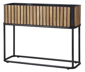 Cane-Line - Combine Blomlåda Rektangulär - Teak/Lava Grey Aluminium - Blomlådor - Cane-line Design Team - Träfärgad
