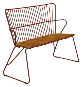 Houe - PAON Bench - Paprika - Trädgårdsbänkar - Henrik Pedersen - Röd - Metall/Trä