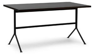Normann Copenhagen - Kip Desk Black Steel - Dark Brown Pine - Skrivbord - Simon Legald - Brun - Metall/Trä