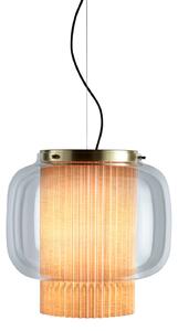Parachilna - Manila T Gr, Brass/Transparent, Excl. E27 LED Globe ø120 18W 3000K - Pendellampor - Sebastian Herkner - Transparent,Guld