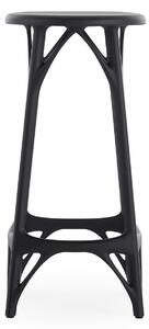 Kartell - A.I. Stool Light 65 cm, Black - Barstolar - Philippe Starck - Svart - Plast