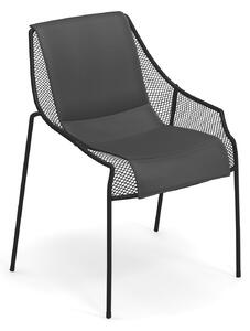 EMU - Heaven Chair, Black, Cushion: Dark Grey - Balkong- och caféstolar - Jean-Marie Massaud - Svart