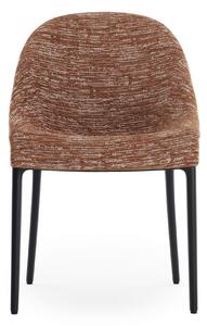 Kartell - Eleganza Ela Black/Rusty - Matstolar - Philippe Starck - Brun,Svart - Textilmaterial/Plast