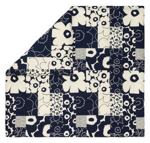 Marimekko - Unikko kollaasi påslakan 240x220 cm off white, dark blue - Påslakan - Blå