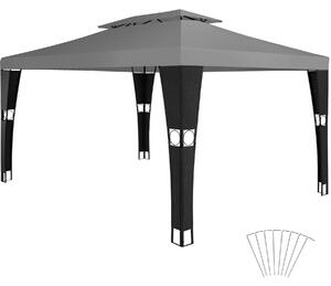 TecTake GmbH 403263 paviljong i konstrotting mona 3x4m - svart/antracit