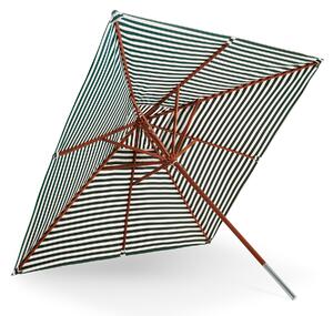 Fritz Hansen - Messina 300 x 300 cm Light Apricot / Dark Green Stripe - Parasoll - Skagerak Design Team