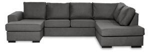 NASHVILLE U-soffa Large med Divan Vänster Mörkgrå -