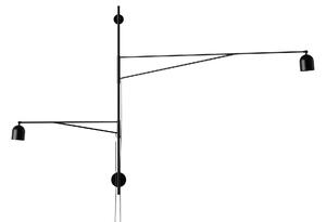 Karakter - Awkward Light Wall, 1 short + 1 long arm - Vägglampor - Anatomy Design - Svart