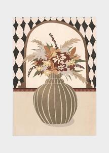 Striped flower vase poster - 30x40