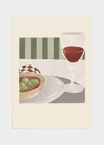 Olives & wine poster - 21x30