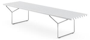 Knoll - Harry Bertoia Bench, Vitmålade lameller - Pallar - Harry Bertoia - Vit - Metall/Trä