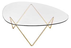 Gubi - Pedrera soffbord Brass - Soffbord - Corsini & Millet - Transparent - Glas/Metall